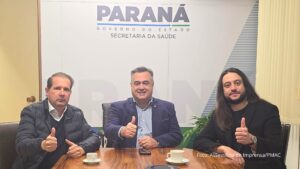 Em Curitiba, Micheletto se reúne com o secretário estadual de Saúde, Beto Preto