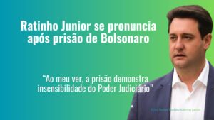 Nas redes sociais, Ratinho Junior se pronuncia após prisão de Bolsonaro
