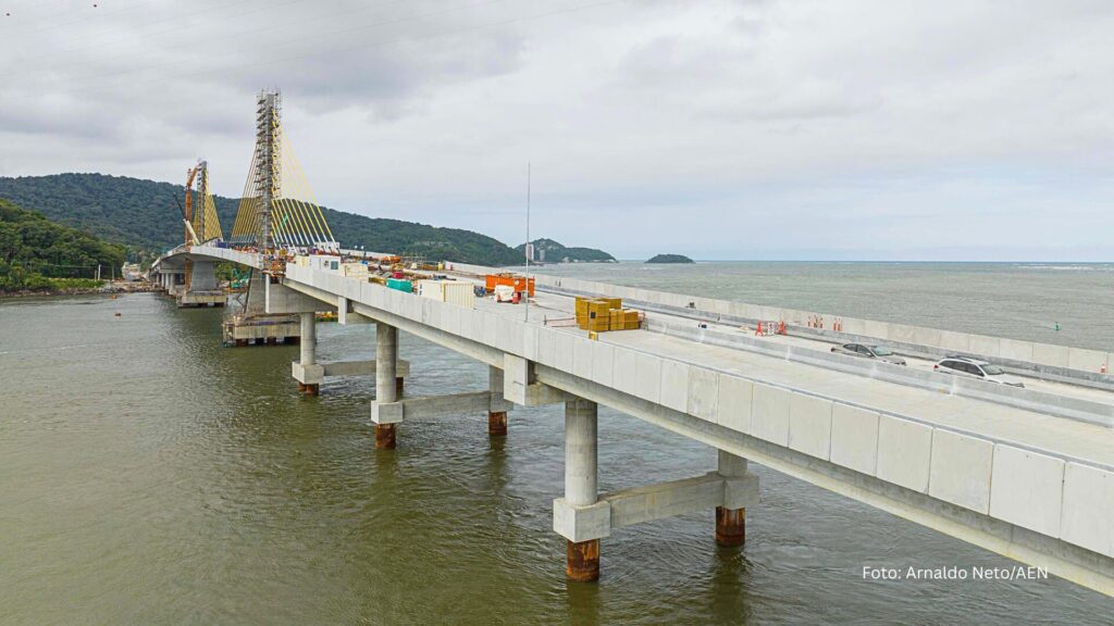 Estado divulga novas imagens da construção da Ponte de Guaratuba (Vídeo)