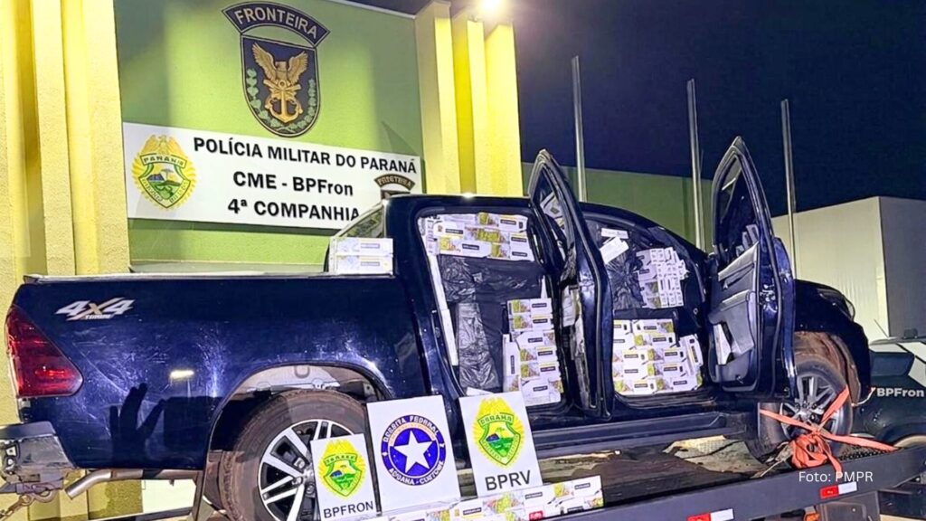 PMPR apreende carga contrabandeada e recupera veículo furtado em Umuarama