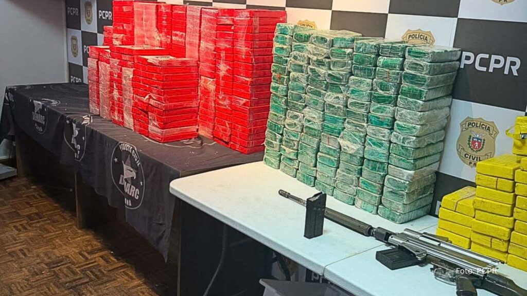 PCPR intercepta drogas e armas avaliadas em R$ 22 milhões em Campo Largo