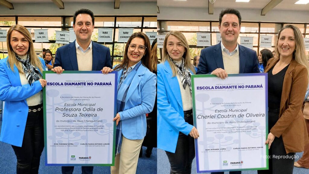 Instituições chateaubriandenses conquistam título de ‘Escola Diamante no Paraná’