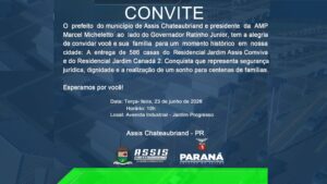Micheletto e Ratinho Junior entregam 586 casas em Assis Chateaubriand, nesta terça-feira (Vídeo)