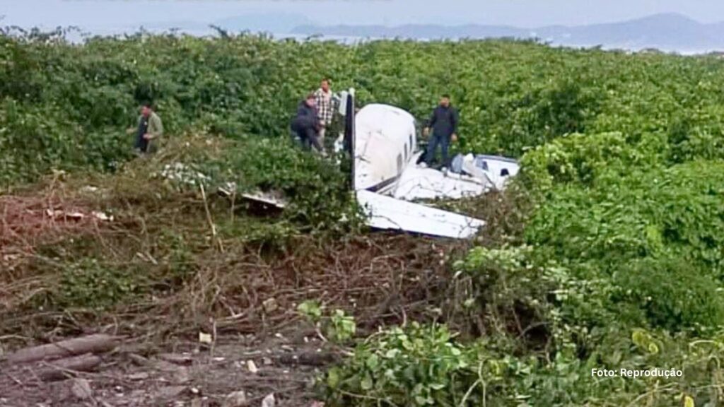 Aeronave de pequeno porte cai r deixa feridos em Santa Catarina (Vídeo)