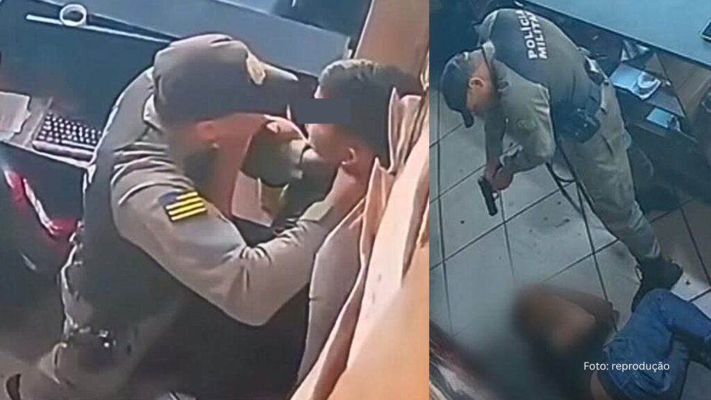 Policial covarde e violento agride a ameaça de morte jovem aprendiz (Vídeo)
