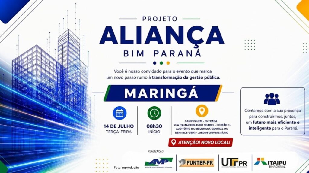Prefeituras da Amusep e Amunpar atendidas pelo Projeto Aliança BIM Paraná receberão computadores nesta terça-feira em Maringá