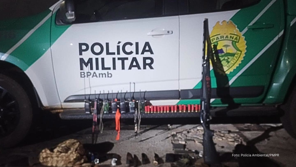 Polícia Ambiental e Comav prendem 8 caçadores, espingarda e 7 cães em Brasilândia do Sul (Vídeo)