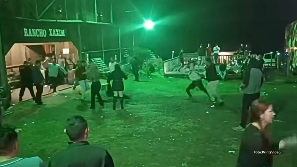 Briga generalizada, ataque com faca e tiro marcam evento em SC (Vídeo)