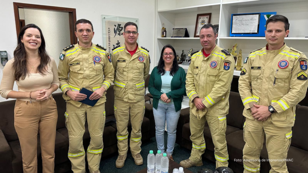 Franciane Micheletto recebe representantes do CBMPR em Assis Chateaubriand
