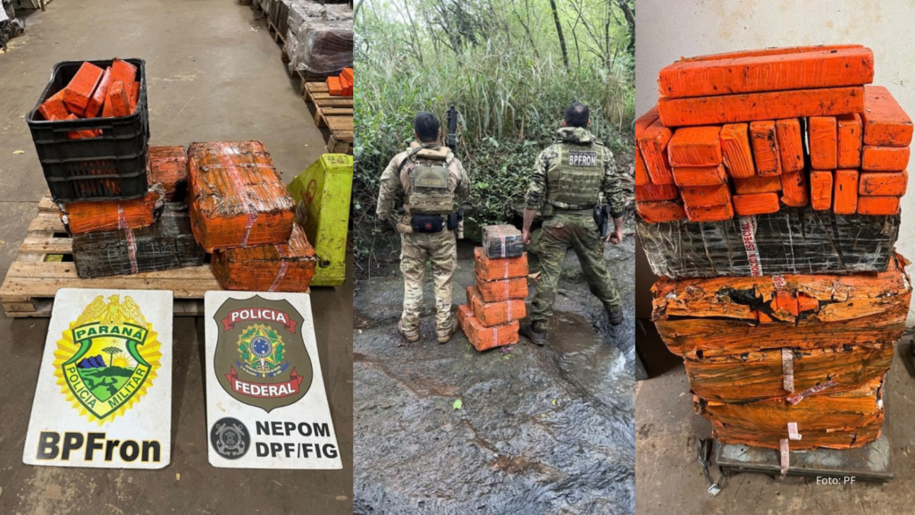 PF, PM/PR e EB localizam 139,7 kg de maconha em Foz do Iguaçu/PR