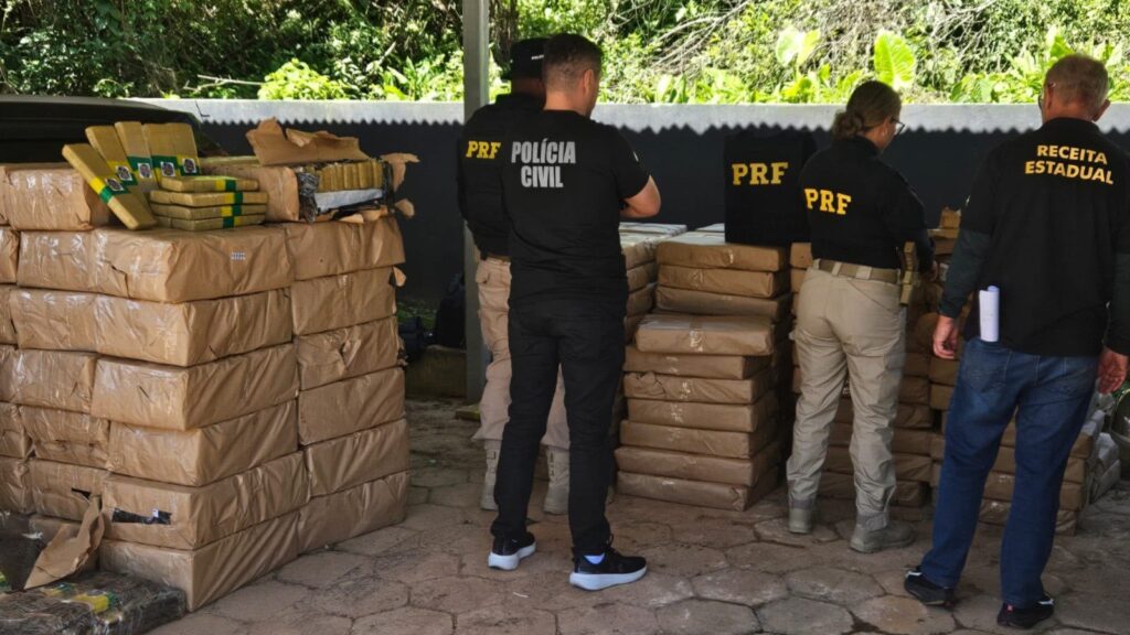 Fiscalização intercepta quase 2,5 toneladas de maconha escondidas em carga de repolho