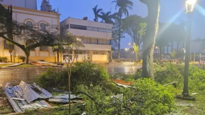 Tempestade, granizo e rajadas de vento de quase 125 km/h causam destruição em Apucarana, no PR (Vídeo)